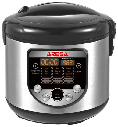 Изображение Мультиварка Aresa AR-2008 (700 Вт/5 л /черный, серебристый)