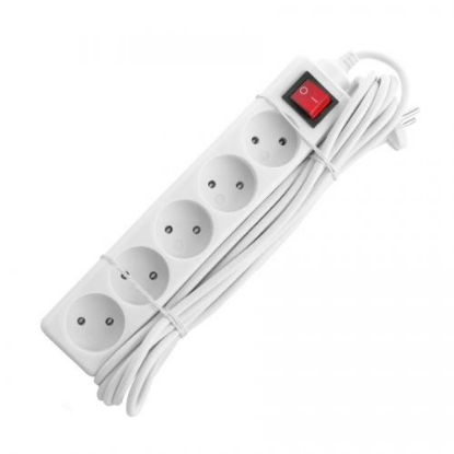 Изображение Сетевой фильтр СТАРТ С/У S 5X5-V 5Р5М 5 м, белый