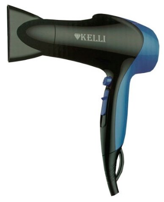 Изображение Фен Kelli KL-1121 (1800 Вт /синий, черный)