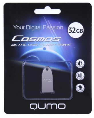 Изображение USB flash Qumo Cosmos Silver,(USB 2.0/32 Гб)-серебристый (QM32GUD-Cos)