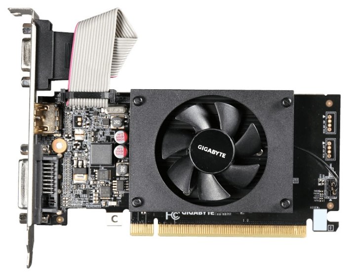 Изображение Видеокарта GIGABYTE GeForce GT 710 GV-N710D3-2GL  2 Гб (NVIDIA GeForce GT 710, GDDR3)/(GV-N710D3-2GL )