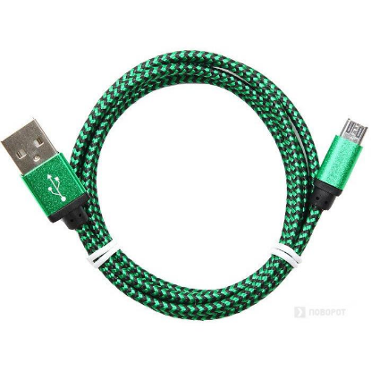 Изображение Кабель соединительный Gembird CC-mUSB2gn USB 2.0 A Micro USB 2.0 B зеленый 1 м