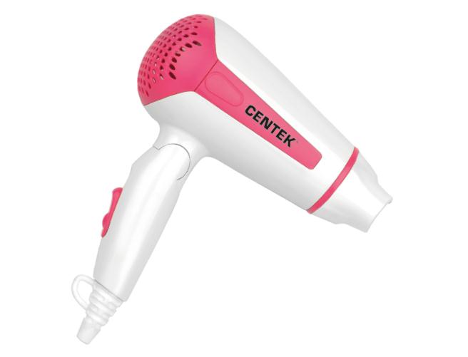 Изображение Компактный фен CENTEK CT-2201 Pink (1200 Вт /розовый, белый)