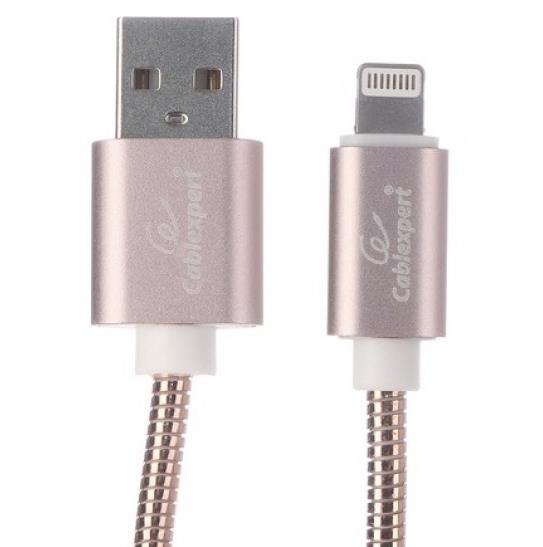 Изображение Кабель соединительный Gembird CC-G-APUSB02Cu-0.5M USB 2.0 A Lightning 8P золотой 0,5 м