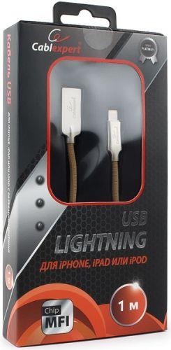 Изображение Кабель соединительный Gembird CC-P-APUSB02Gd-1M USB 2.0 A Lightning 8P золотой 1 м