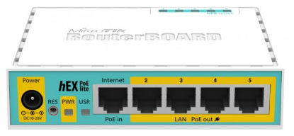 Изображение Маршрутизатор/коммутатор MikroTik hEX PoE lite