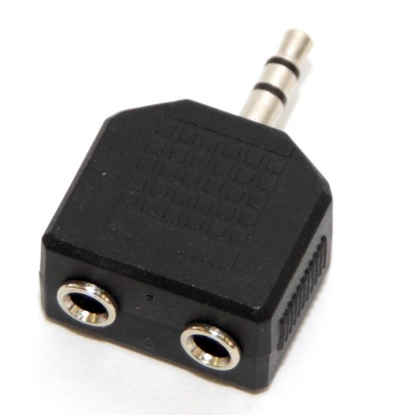 Изображение Переходник 5BITES AA-3MF2-01 3.5 mm jack-3.5 mm jack x2 (черный) ()