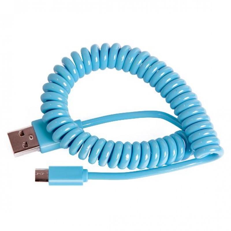 Изображение Кабель соединительный SmartBuy IK-12SP USB 2.0 A Micro USB 2.0 B голубой 1 м