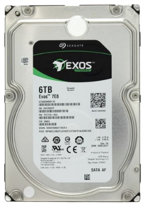 Изображение Жесткий диск 3.5" 6000 ГБ Seagate Exos 7E8 ST6000NM0115, 7200 rpm, 256 МБ