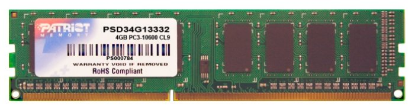 Изображение Оперативная память 4 GB DDR3 Patriot PSD34G13332 (10600 МБ/с, 1333 МГц, CL9)