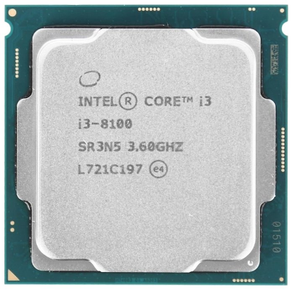 Изображение Процессор Intel Core i3-8100 Coffee Lake (3600 МГц, LGA1151 v2) (OEM)