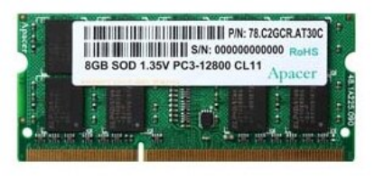 Изображение Оперативная память 8 GB DDR3L Apacer DDR3L 1600 SO-DIMM 8Gb (12800 МБ/с, 1600 МГц, CL11)