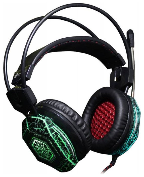 Изображение Компьютерная гарнитура Oklick HS-L500G TOXIC  (с проводом, полноразмерные)