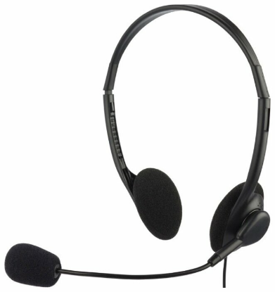 Изображение Компьютерная гарнитура Oklick HS-M143V черный (с проводом, накладные)