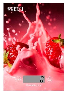 Изображение Весы кухонные Kelli KL-1534 (красный, розовый)