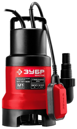 Изображение Погружной дренажный ЗУБР НПГ-М1-900 900 Вт  9 м грязная)