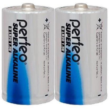 Изображение Батарейка Perfeo LR20/2SH SUPER ALKALINE (D (R20,LR20,А373) 1,5 В  щелочная (алкалиновая))