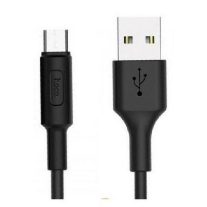 Изображение Кабель соединительный Hoco X25 USB 2.0 A Micro USB 2.0 B черный 1 м