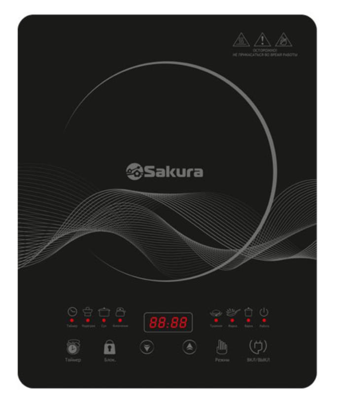 Изображение Плита настольная Sakura SA-7156 (электрическая, закаленное стекло, черный)