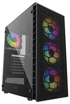 Изображение Корпус PowerCase MISTRAL Z4С MESH LED (mATX, ATX, Mini-ITX, черный, без БП)/(CMIZ4C-L4)