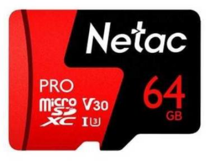 Изображение Карта памяти NETAC MicroSDXC Class 10 64 Гб  NT02P500PRO-064G-S