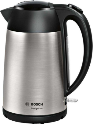 Изображение Электрический чайник Bosch TWK3P420 (2400 Вт/1,7 л /нержавеющая сталь/черный, серебристый)