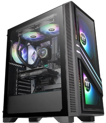 Изображение Корпус Thermaltake Versa T35 (mATX, ATX, Mini-ITX, черный, без БП)/(CA-1R7-00M1WN-00)