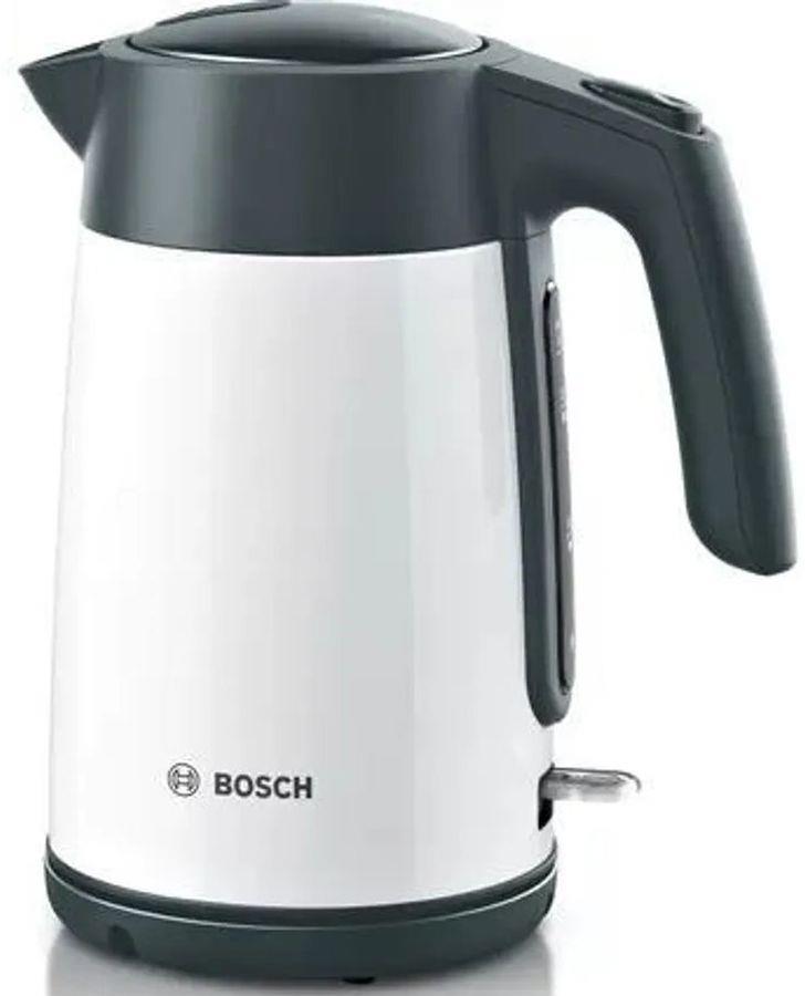 Изображение Электрический чайник Bosch TWK 7L461 (2400 Вт/1,7 л /нержавеющая сталь/белый, черный)