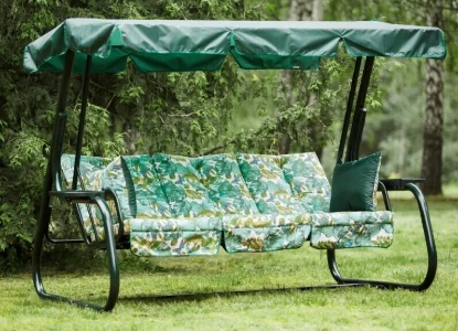 Изображение Садовые качели Olsa Родео-2 с1111 зеленый, рисунок