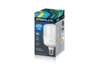 Изображение Лампа светодиодная Ergolux LED-HW-40W-E27-6K Е27 6500К 40 Вт