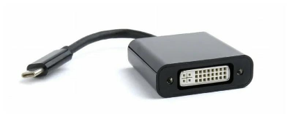 Изображение Переходник Cablexpert A-CM-DVIF-01 USB Type-C-DVI-I (черный) (0,15 м)