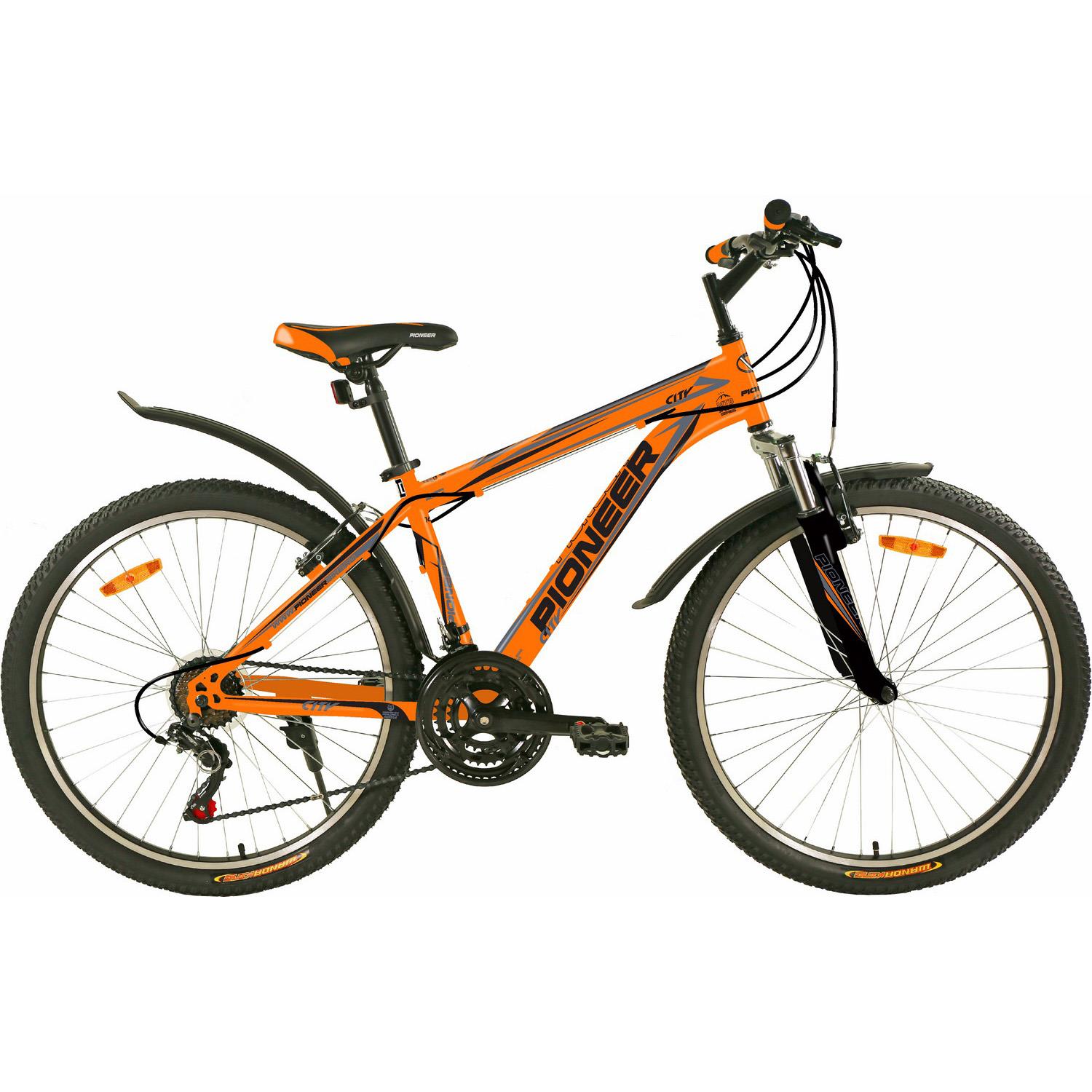 Изображение Велосипед Pioneer City 26 (серый, черный, оранжевый/26 "/18.0 ")-