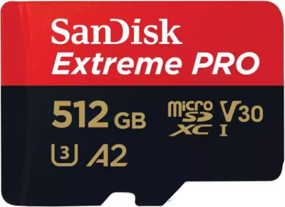 Изображение Карта памяти SanDisk MicroSDXC Extreme Pro Class 10 512 Гб адаптер на SD SDSQXCD-512G-GN6MA