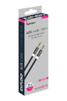 Изображение EXPLOYD EX-K-641 AUX Jack 3,5mm (M) - Jack 3,5mm (M) круглый нейлон 1M чёрный SONDER