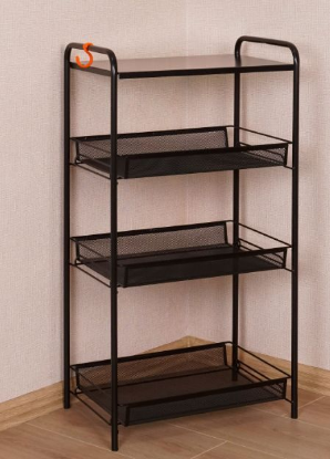 Изображение ЗМИ Этажерка "Ладья 34С" (LADYA 34С storage rack), черный Э558 Ч