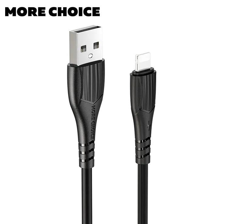 Изображение Кабель соединительный More Choice K22i USB 2.0 A Lightning 8P черный 1 м