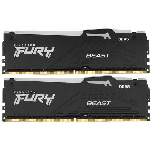 Изображение Оперативная память 2x32 GB DDR5 Kingston FURY Beast Black KF552C36BBEAK2-64 (41600 Мб/с, 5200 МГц, CL36)