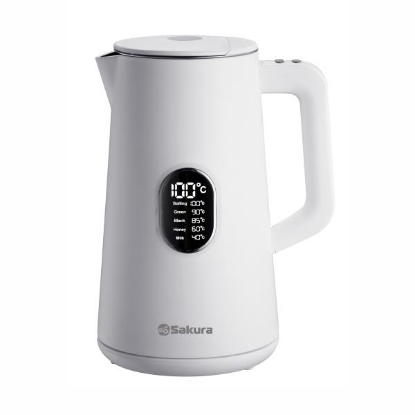 Изображение Электрический чайник Sakura SA-2171W (1800 Вт/1,5 л /пластик, нержавеющая сталь/белый)