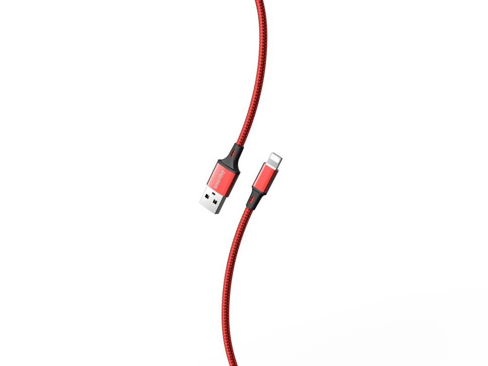 Изображение Кабель соединительный SmartBuy S14 (iK-522-S14rb) USB 2.0 A Lightning 8P красный, черный 2 м
