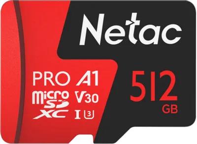 Изображение Карта памяти NETAC MicroSDXC P500 Extreme Pro Class 10 512 Гб  NT02P500PRO-512G-S