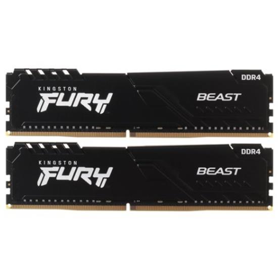 Изображение Оперативная память 2x16 GB DDR4 Kingston Fury Beast Black (29800 МБ/с, 3733 МГц, CL19)