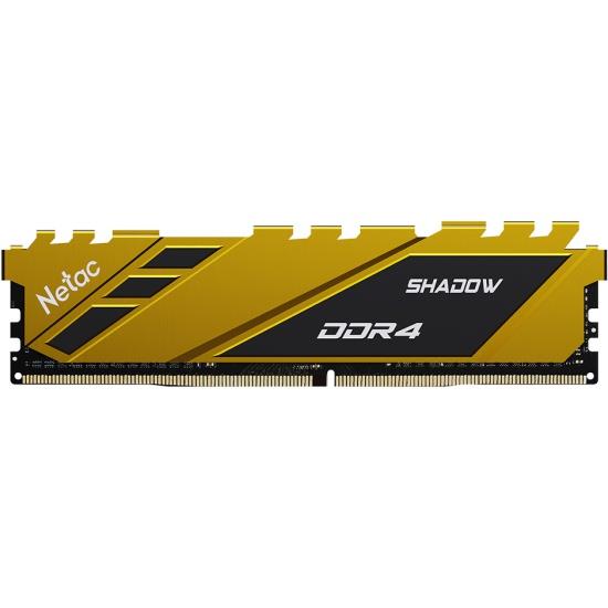 Изображение Оперативная память 8 GB DDR4 NETAC Shadow Yellow (21300 МБ/с, 2666 МГц, CL19)