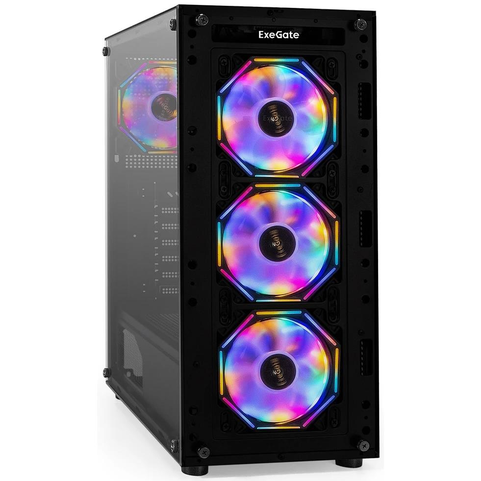 Изображение Корпус ExeGate i3 BASE (mATX, ATX, Mini-ITX, черный, без БП)/(EX294967RUS)