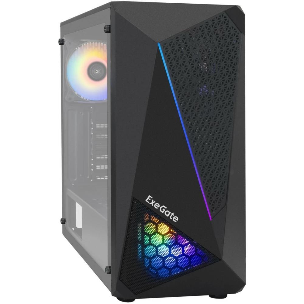 Изображение Корпус ExeGate EVO-8225-NPX700 (mATX, ATX, Mini-ITX, черный, 700 Вт)/(EX293016RUS)