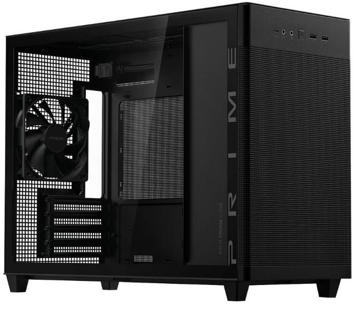 Изображение Корпус Asus Prime AP201 TG (mATX, Mini-ITX, черный, без БП)/(90DC00G0-B39010)