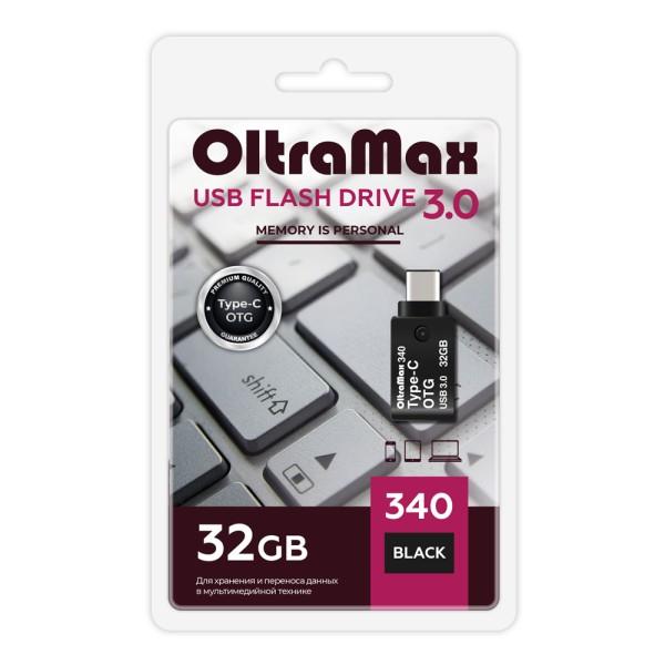 Изображение USB flash OltraMax 340,(USB 3.0 Type-C/32 Гб)-черный ()