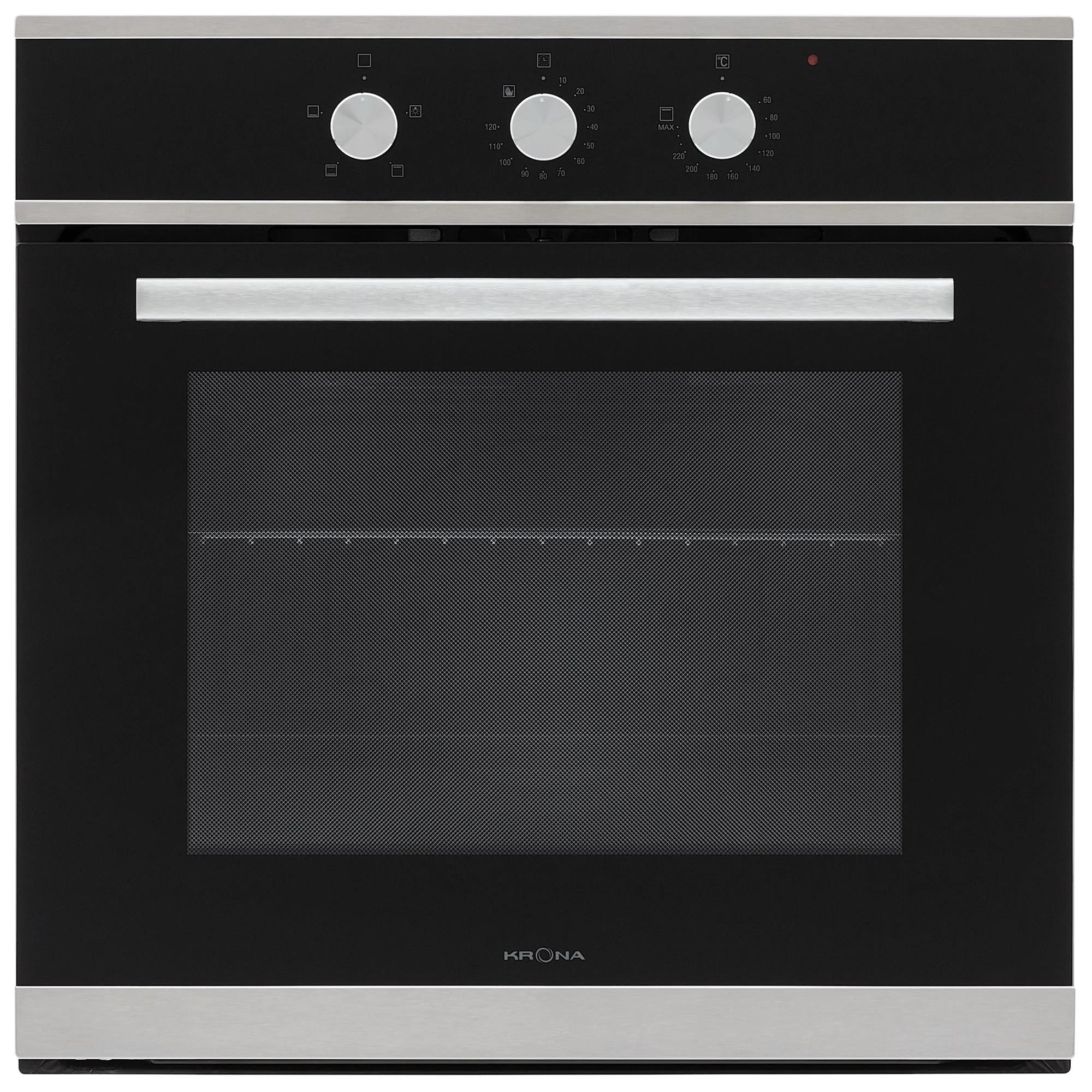 Изображение Духовой шкаф Krona ESSENZA 60 S G2 (68 л , чёрный, нержавеющая сталь)
