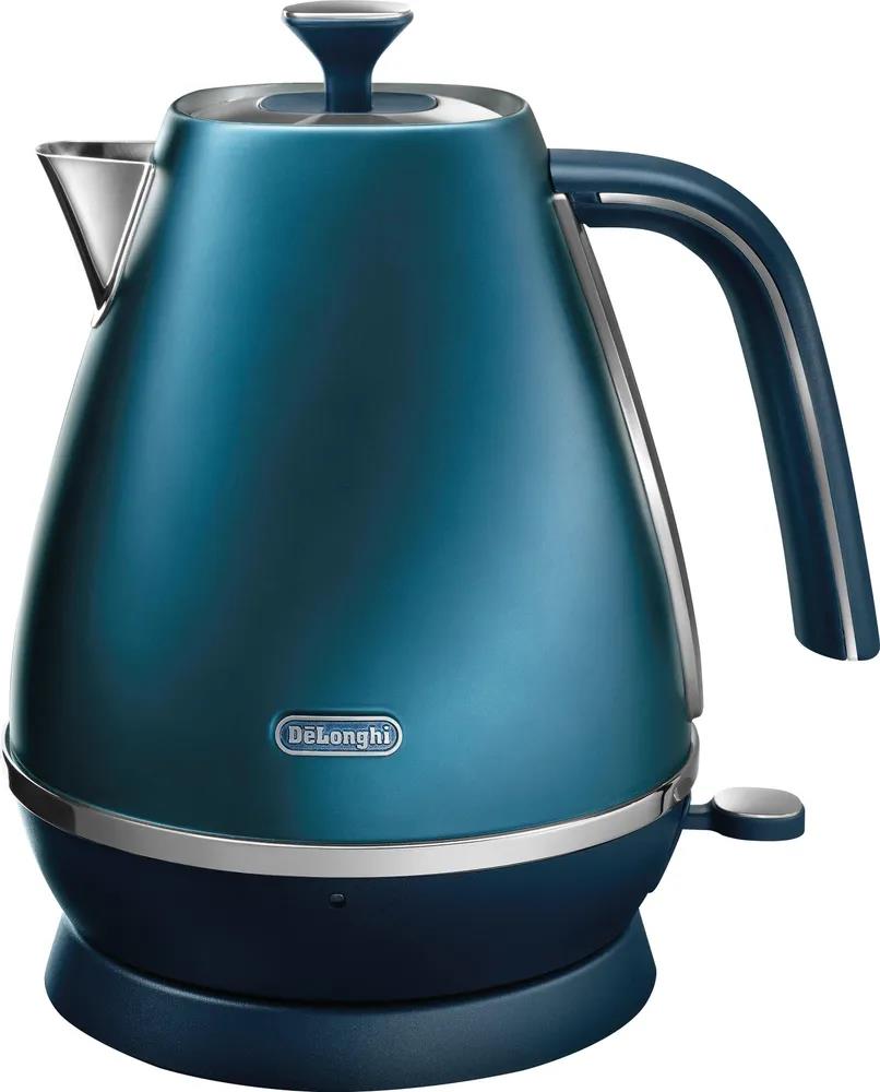 Изображение Электрический чайник DeLONGHI KBI2001.BL (2000 Вт/1,7 л /нержавеющая сталь/голубой)