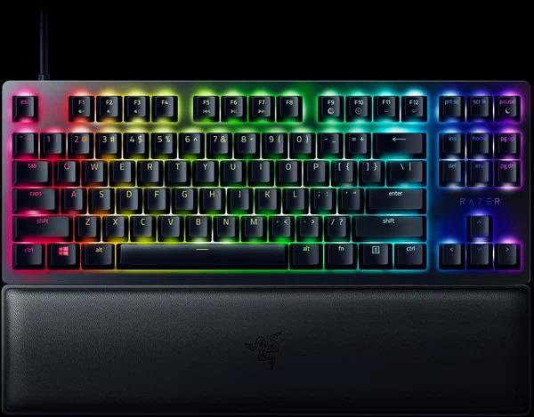 Изображение Клавиатура Razer Huntsman V2 Tenkeyless (Purple Switch) - Russian Layout (USB), (черный)