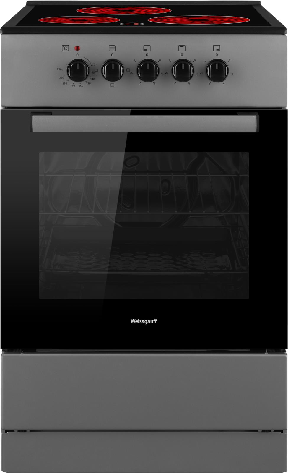 Изображение Плита Weissgauff WES E2V05 S,серебристый